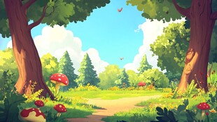 梦幻森林小径风景