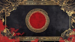 黑金中式风古典华丽背景