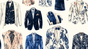 多样男士西装插画展示