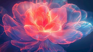 梦幻炫彩发光花朵