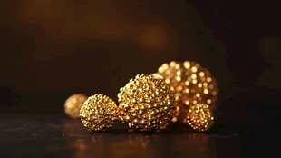 金色圆球摆件 质感满满