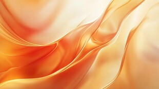 橙黄流动质感抽象背景图