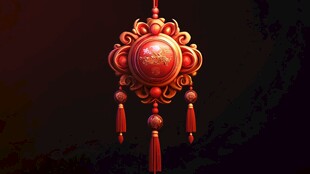 中式传统精美红色挂饰