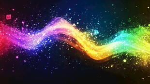 炫彩流动光波背景图