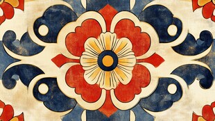 中式传统花卉装饰图案