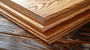 堆叠的精美木质板材