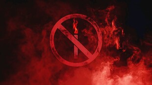 禁止明火标志 火焰背景