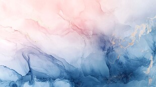 梦幻蓝粉渐变水墨纹理