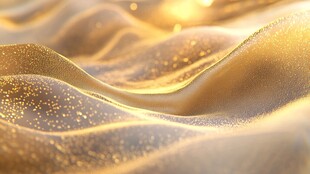 金色流沙波浪梦幻背景