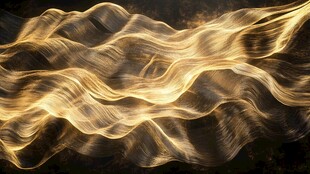 金色光绘波浪动态之美