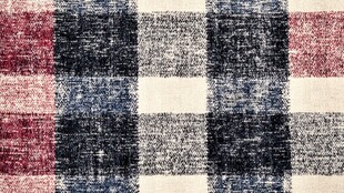 复古格纹织物纹理特写