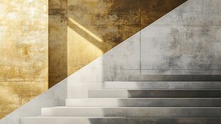 金属水泥风的简约楼梯