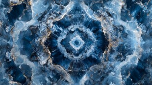 蓝色水晶般对称纹理图案