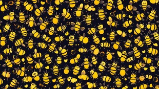 蜜蜂图案背景 可爱又有趣