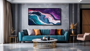 现代客厅中的艺术装饰沙发