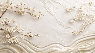 素雅白梅装饰画背景图