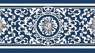 青花瓷花纹图案设计元素