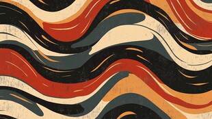 动感波浪抽象图案设计