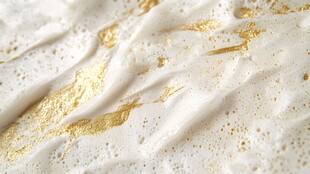 金箔点缀的白色膏体纹理