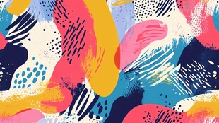 抽象多彩涂鸦艺术图案