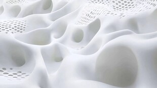白色多孔结构抽象图案