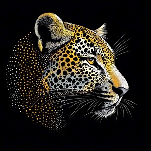 豹头图案 独特艺术风格呈现
