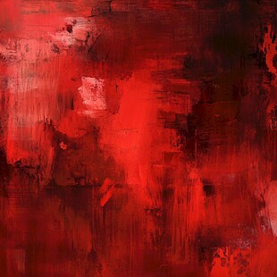 红色抽象艺术绘画作品