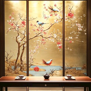 中式花鸟屏风 典雅之韵