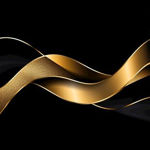 黑金质感流动金箔线条图