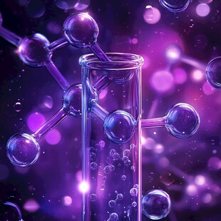 梦幻紫色化学实验场景