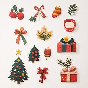 圣诞装饰元素插画集