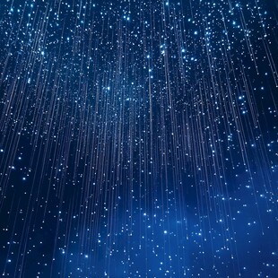 梦幻蓝色流星星空背景图