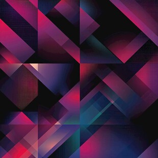 炫彩几何拼接抽象背景图