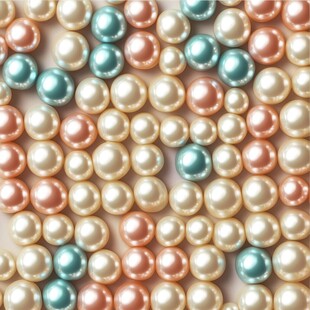 多彩珍珠排列纹理图