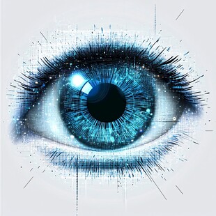 科技感十足的数字之眼