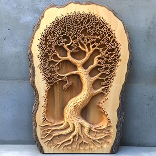 木雕生命树摆件