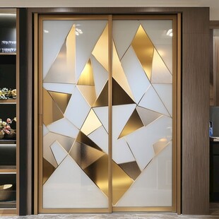 几何金玻推拉门 时尚之选