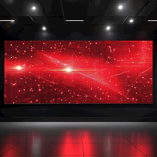 红色科技风大屏背景展示