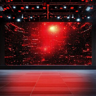 红色炫酷舞台背景场景