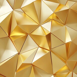 金色几何多边形立体纹理背景