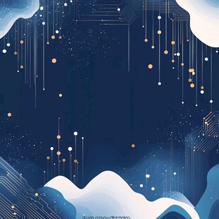 科技风星空云景背景图