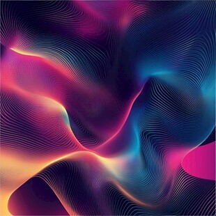 炫彩流动线条抽象背景图