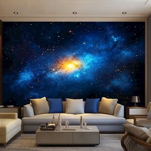 星空主题客厅墙面装饰
