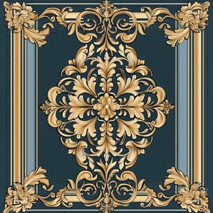 欧式古典金色花纹装饰图案