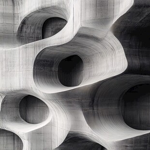 抽象混凝土曲线建筑结构