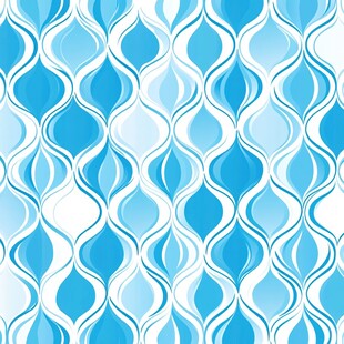 蓝色波浪纹几何图案背景