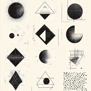 几何抽象艺术图案集合