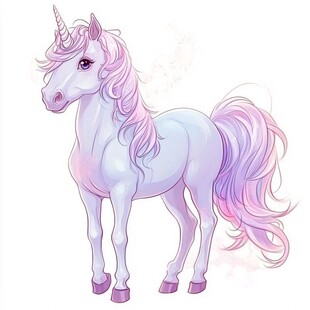 梦幻独角兽插画