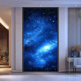 梦幻星空入户玄关背景墙