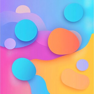 多彩几何流体背景图案